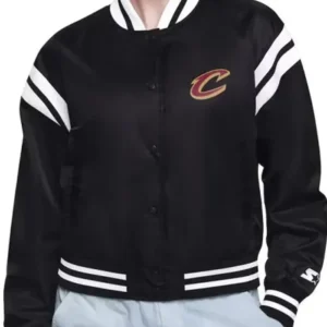 Cleveland Cavaliers Printed Logo black Varsity Jacket