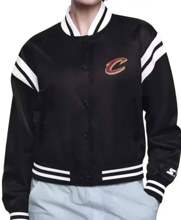 Cleveland Cavaliers Printed Logo black Varsity Jacket