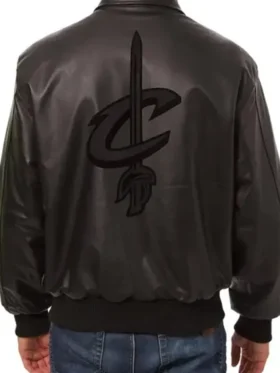 Cleveland Cavaliers Shirt Collar Leather Jacket