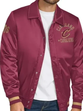 Cleveland Cavaliers Stitch Applique Wine Jacket
