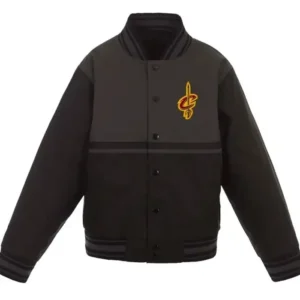 Cleveland Cavaliers Youth Poly Twill Charcoal Jacket
