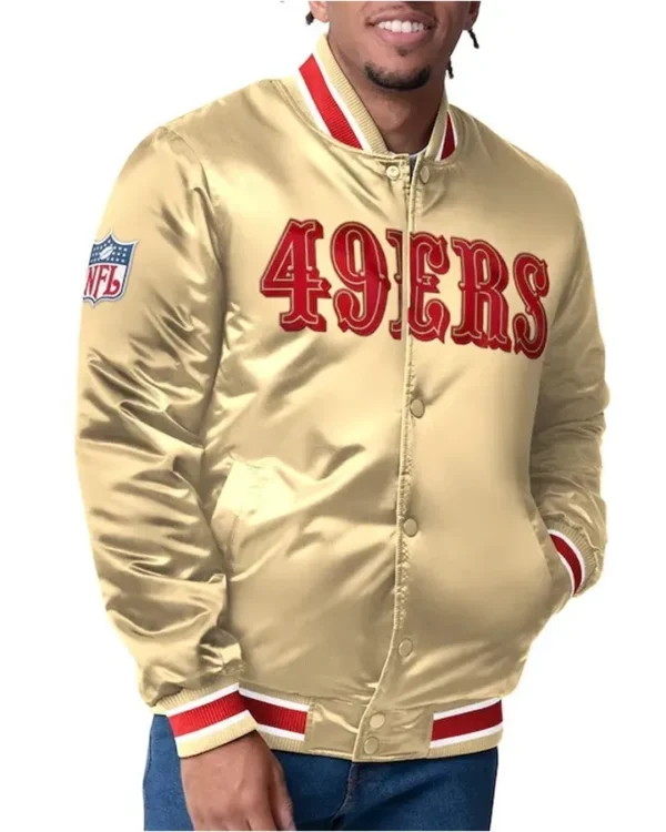 Colton San Francisco 49ers Gold Satin Jacket