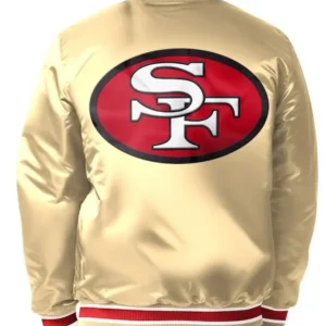 Colton San Francisco 49ers Gold Satin Jacket Back