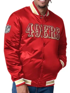 Colton San Francisco 49ers Red Satin Jacket