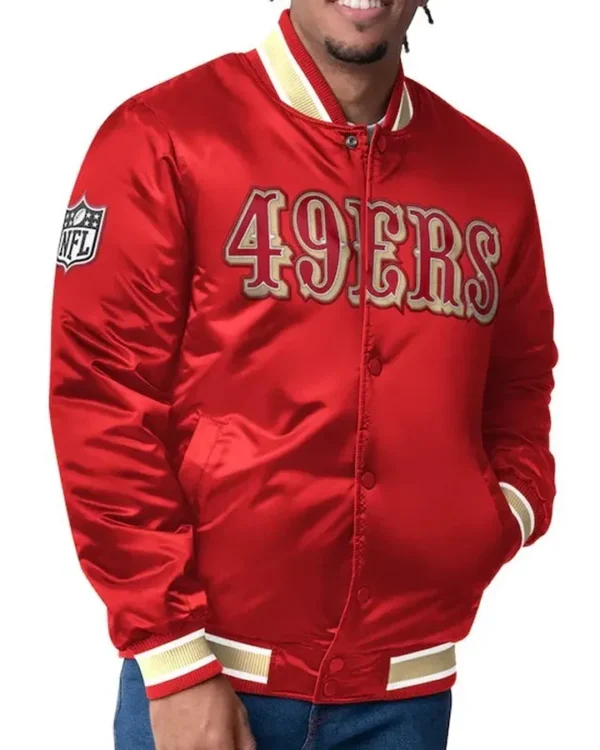 Colton San Francisco 49ers Red Satin Jacket