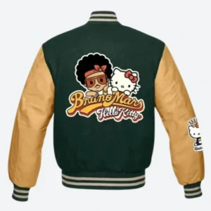 Combs Bruno Mars X Hello Kitty Varsity Wool Jacket Back