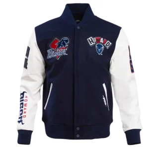 Conway Howard University Blue Wool Varsity Jacket