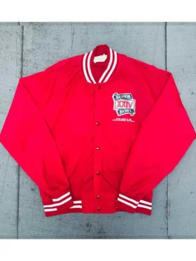 Curry San Francisco 49ers 1989 Super Bowl XXIV Red Varsity Jacket
