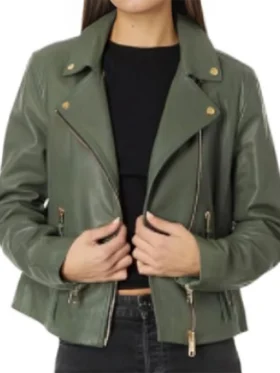 Daphne High Potential Leather Jacket For Sale