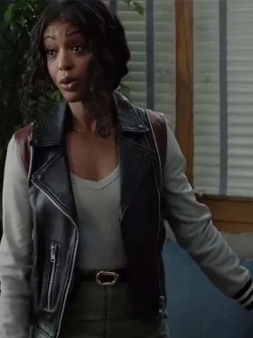 Daphne High Potential Suede Leather Jacket frontt