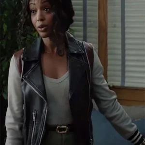 Daphne High Potential Suede Leather Jacket frontt