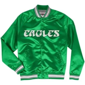 Dayana Philadelphia Eagles Satin Varsity Jacket