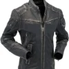 Delgado Cafe Racer Leather Biker Jacket