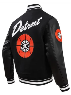 Detroit Pistons 2025 Latterman Jacket Back