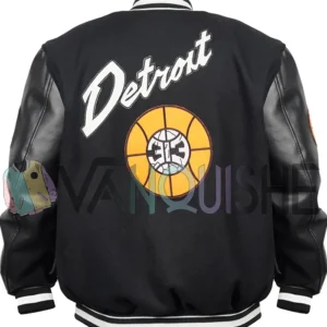 Detroit Pistons 2025 Latterman Jacket back