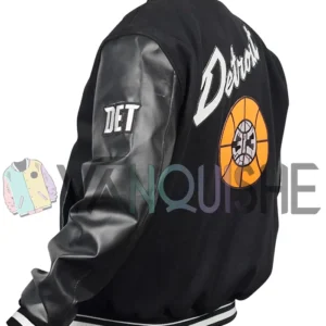 Detroit Pistons 2025 Latterman Jacket left back