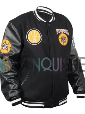 Detroit Pistons 2025 Latterman Jacket right