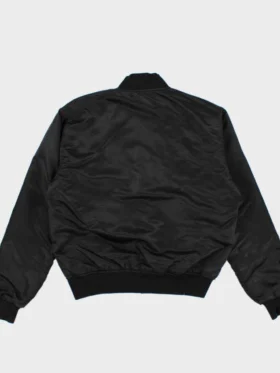 Detroit Pistons Black Vintage Bomber Jacket Back
