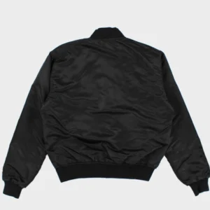 Detroit Pistons Black Vintage Bomber Jacket Back