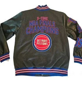 Detroit Pistons Championship Varsity Jacket Back
