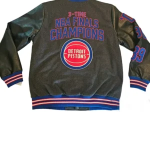 Detroit Pistons Championship Varsity Jacket Back