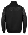 Detroit Pistons Leather Bomber Jacket Back