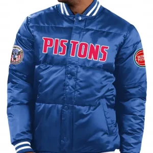 Detroit Pistons Navy Blue Bomber Jacket