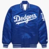 Donato LA Dodgers Satin Blue Varsity Jacket