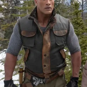Dwayne Johnson Jumanji The Next Level Leather Vest 