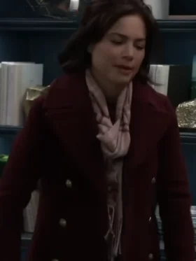 Elizabeth Webber General Hospital Maroon Peacoat
