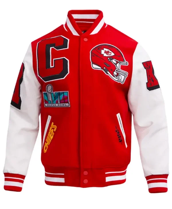 Elwyn Hane Kansas City Chiefs Red Varsity Jacket Front