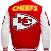 Elwyn Hane Kansas City Chiefs Red Varsity Jacket back
