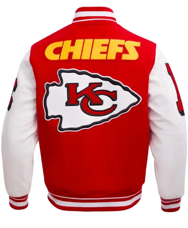 Elwyn Hane Kansas City Chiefs Red Varsity Jacket back