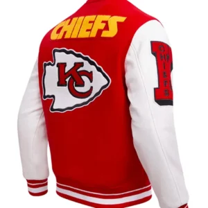 Elwyn Hane Kansas City Chiefs Red Varsity Jacket left