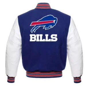 Eoghan Buffalo Bills Blue Wool Varsity Jacket Back