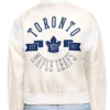 Ericka Toronto Maple Leafs Printed Varsity Satin Jacket Back