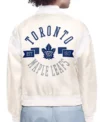 Ericka Toronto Maple Leafs Printed Varsity Satin Jacket Back
