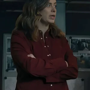 Eve Myles The Crow Girl Maroon Shirt