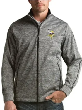 Feeney Minnesota Vikings Grey Zip Track Jacket