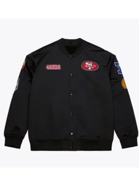 Fernandez San Francisco 49ers Black Varsity Jacket