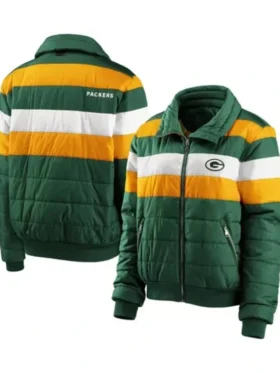 Fiona Kuhic Green Bay Packers Zip Puffer Jacket