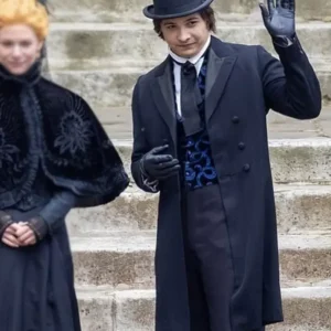 Frank Dillane The Essex Serpent Navy Blue Wool Coat 