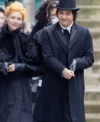 Frank Dillane The Essex Serpent Navy Blue Wool Coat Front