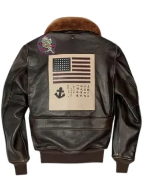 G 1 Aviator Men Leather Flight Jacket For Sale