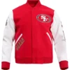 Gallagher San Francisco 49ers Wool Red Varsity Jacket 