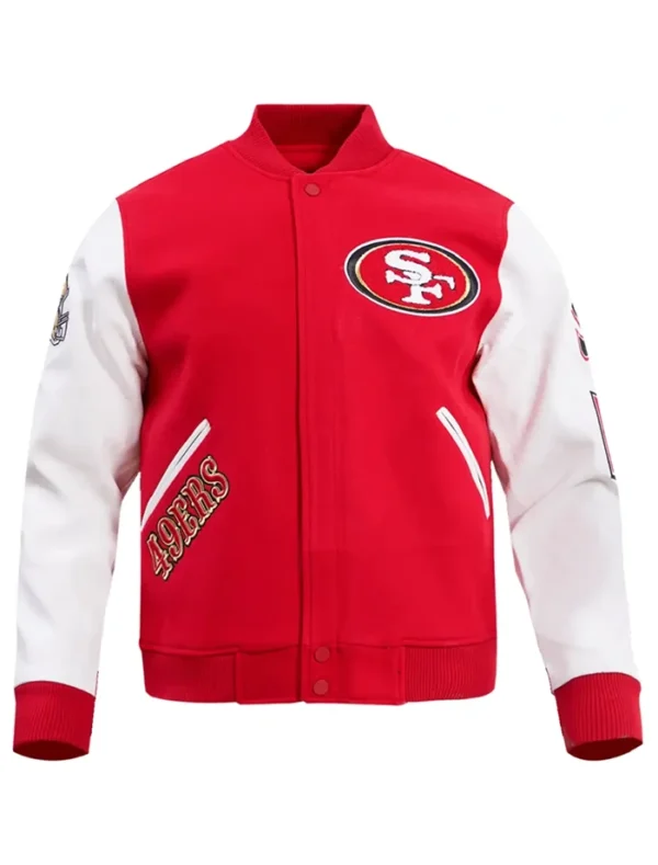 Gallagher San Francisco 49ers Wool Red Varsity Jacket