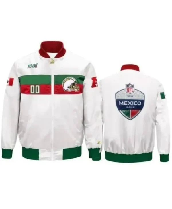 Garnett NFL Los Angeles Chargers White Bomber Jacket