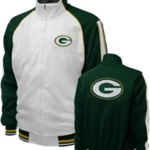Garrick Green Bay Packers White Bomber Jacket