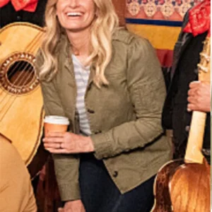 Gemma The Neighborhood S07 Green Cotton Jacket For Sale