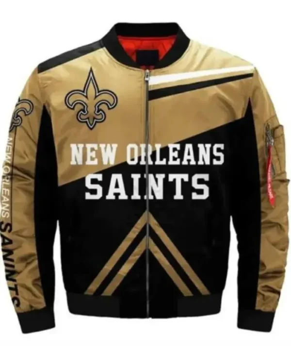Geo Klein New Orleans Saints Team Bomber Jacket